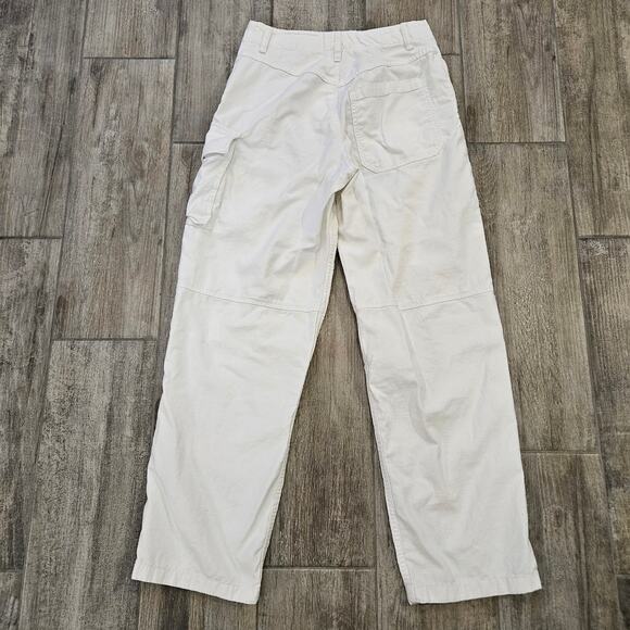 Rag & Bone Cargo Pants Women 27 Optic White Utility Straight Baggy Summer Resort - Picture 8 of 13